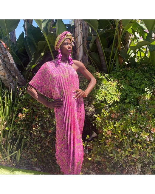 Pleated kaftan top