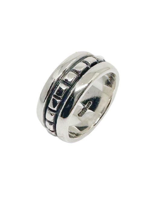 Tg-Jewellery by Tamara Gervasio Metallic The Square Chunky Ring Handmade for men
