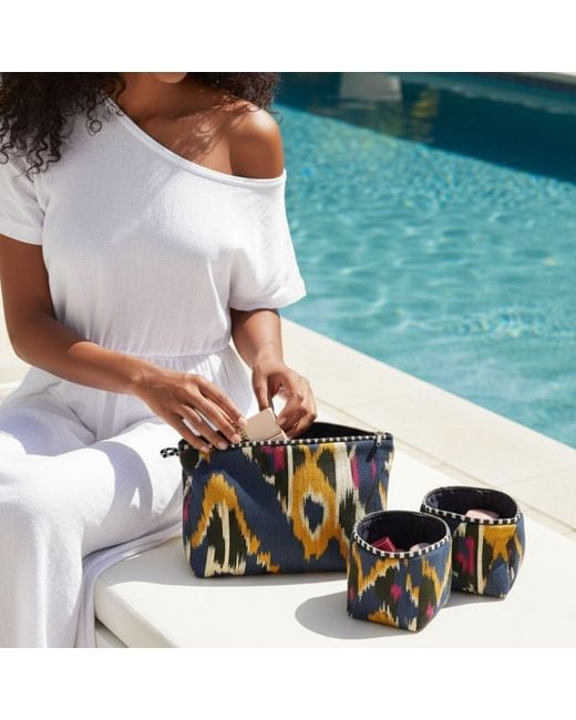 Conscious Yoga Collective Black Ikat Velvet Three Piece Travel Set