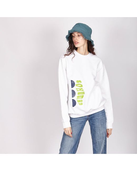 SOHUMAN White Aliu Organic Cotton Sweatshirt