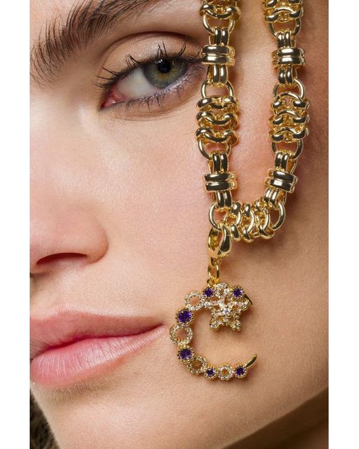 Alexie of Athens Metallic Dreamcatch Clip On Moon Charm