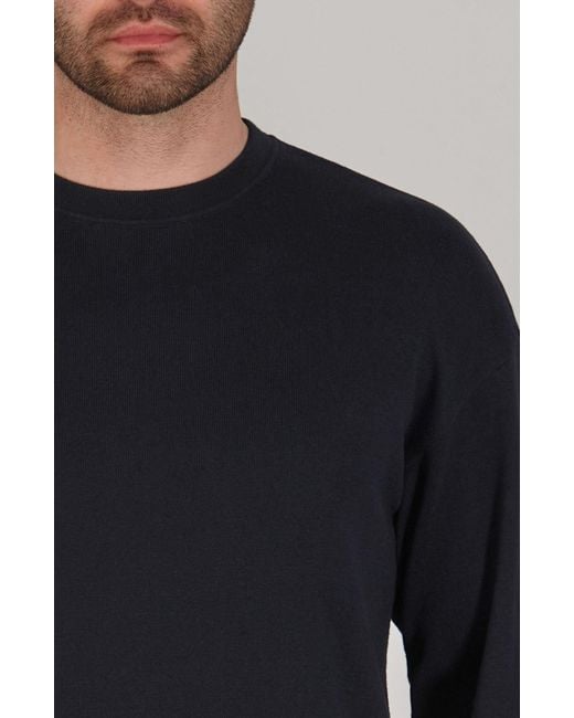 Paul James Knitwear Blue Lightweight Cotton Ollie Oversized Knitted Top for men