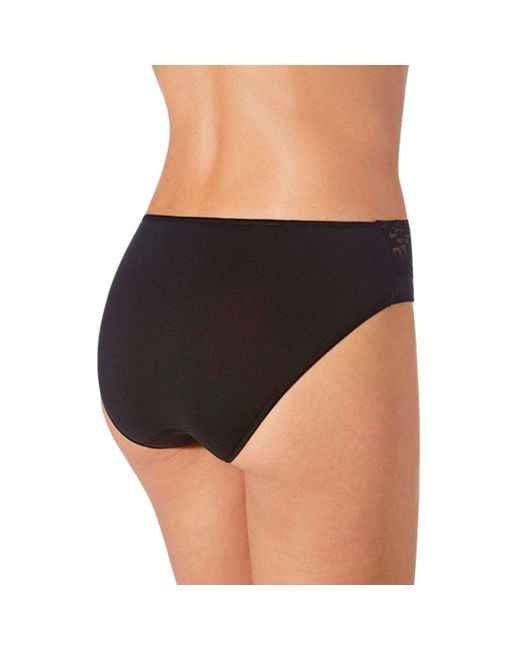 Zd - Zero Defects Black Diana Mid-Rise Lace Brief – Softness With Soy Fiber