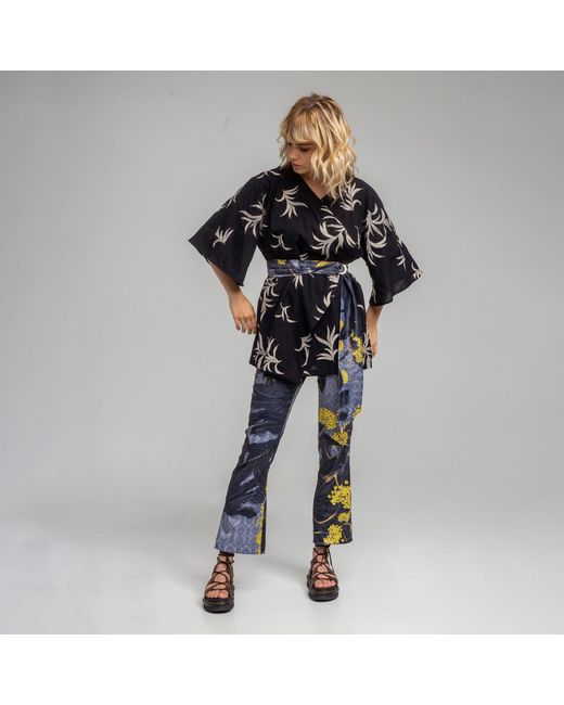 ARTISTA Blue Diana Printed Hendrix Pants