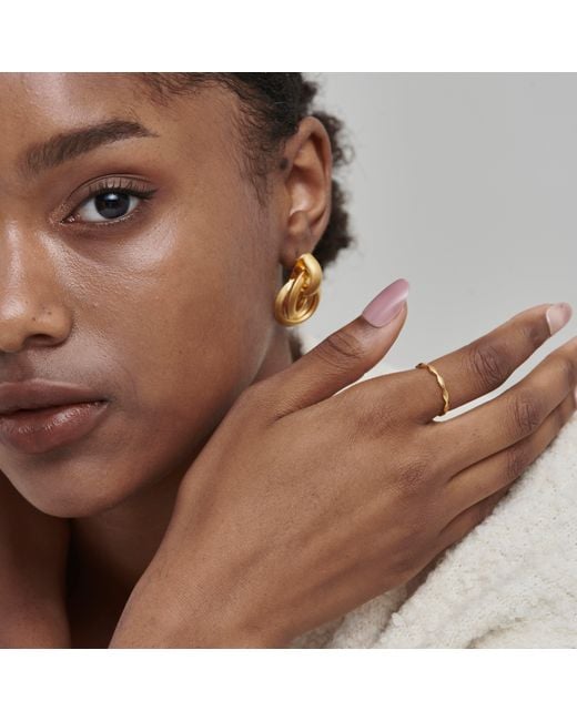 Shabella Nyc Metallic Adjustable Beaded Marquise Ring