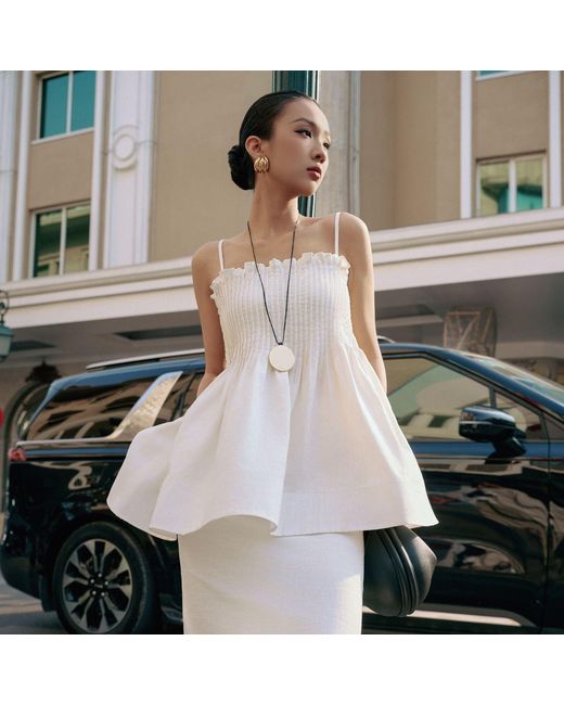 Justin Tong White Ivory Top