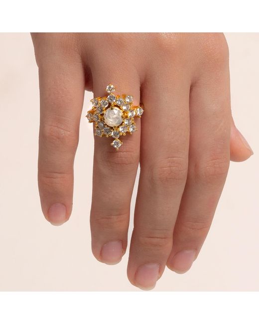 Lavani Jewels Metallic Altaira Moonstone Ring