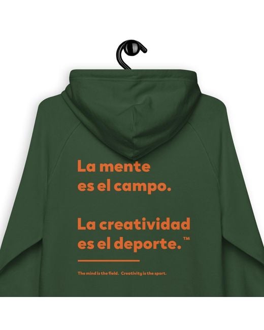Anchor and Crew Green Bottle Creativity Is The Sport Creative Standard Organic Cotton Hoodie