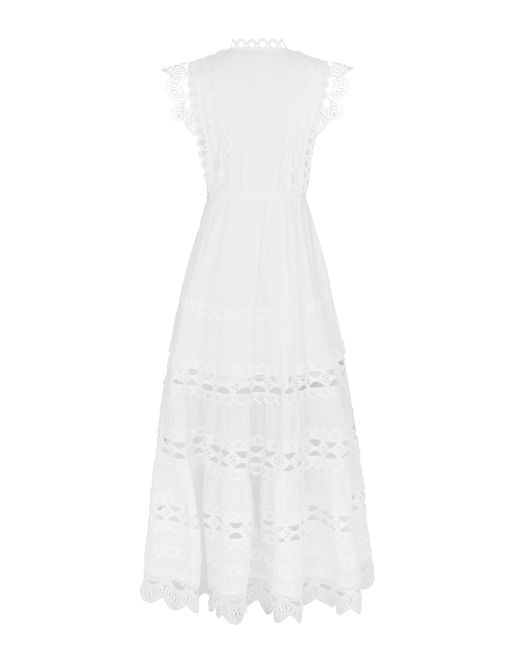 Hortons England White The Riviera Maxi Dress