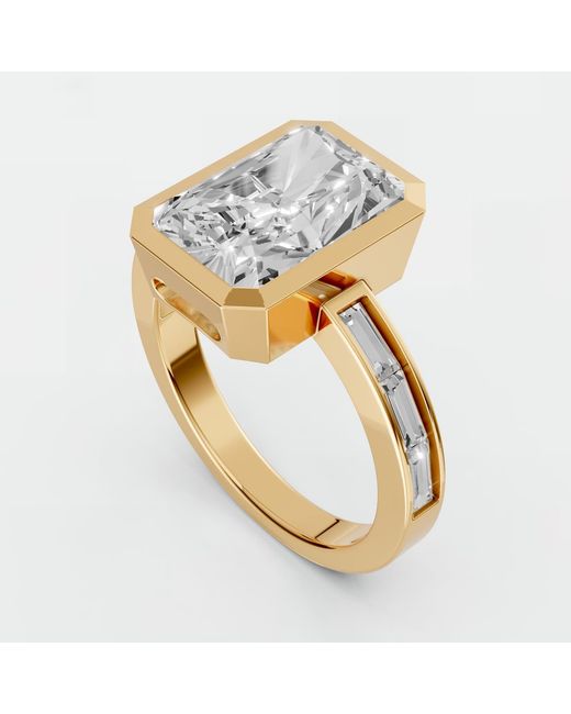 Aya Fine Jewelry Metallic Radiant Cut Lab Diamond Engagement Ring