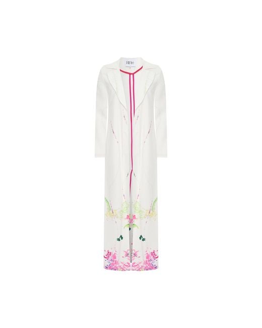 Roqaia Fashion House White Blossom Breeze Kaftan
