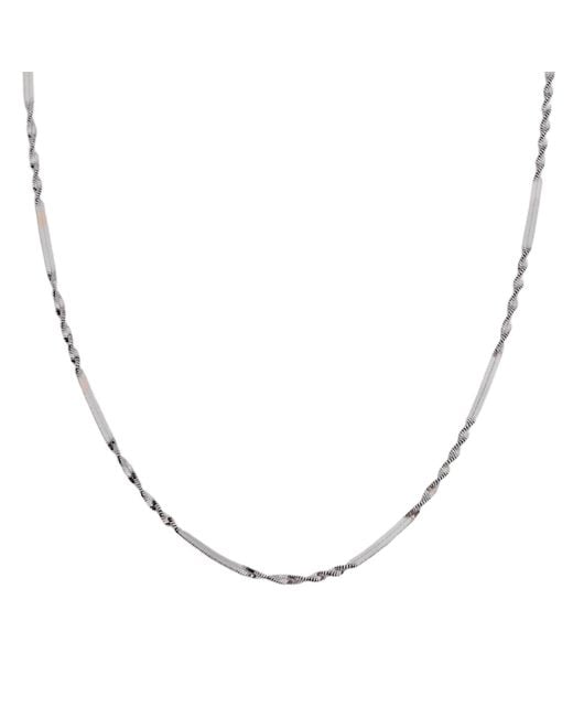 Spero London Metallic Half Twisted Sterling Chain Necklace Singapore Chain