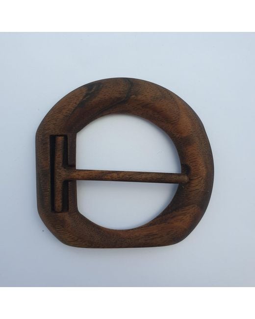 Wood Belt Brown Fuji Heart 308