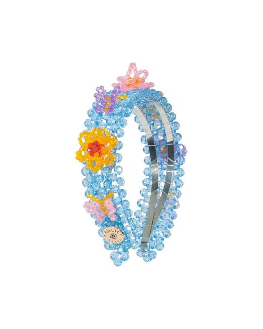 Tillie Beads Blue Dreamy Colorful Floral Beaded Headband