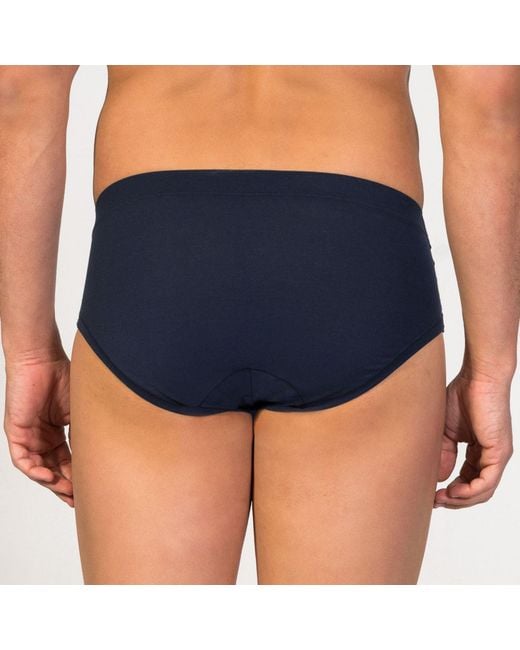 Zd - Zero Defects Blue Mini Briefs Egyptian Cotton for men