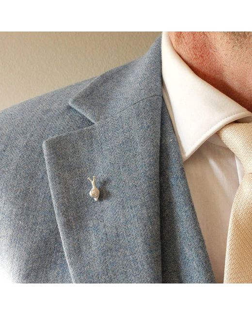 Lee Renee Metallic Baby Snail Lapel Pin – for men