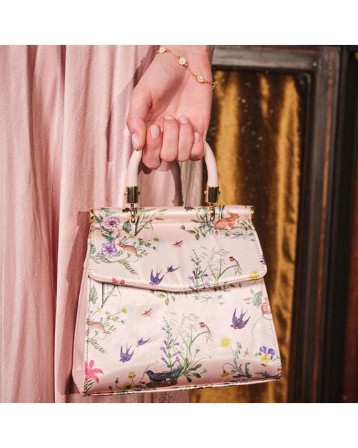 Fable England Pink High Tea Mini Top Handle Tote