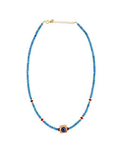 1610Istanbul Blue Paros Necklace