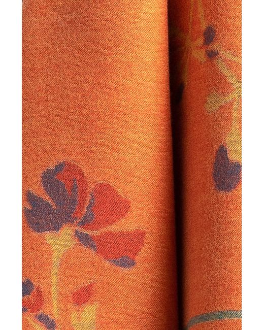 Saachi Blue Two Tone Floral Reversible Scarf