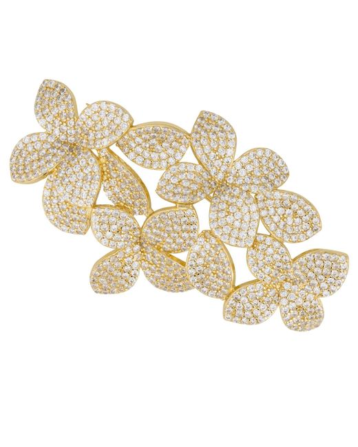 Latelita London Metallic Petal Cascading Flower Brooch Gold