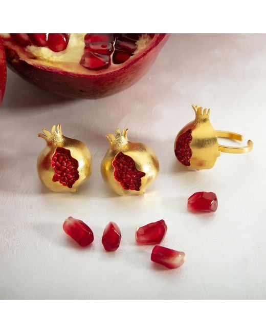 Milou Jewelry Metallic Pomegranate Earrings