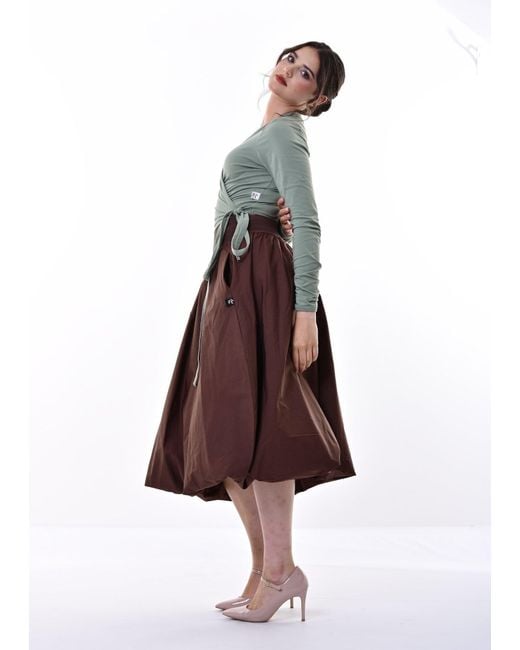 Frock Tales Brown Enoki Puffball Skirt