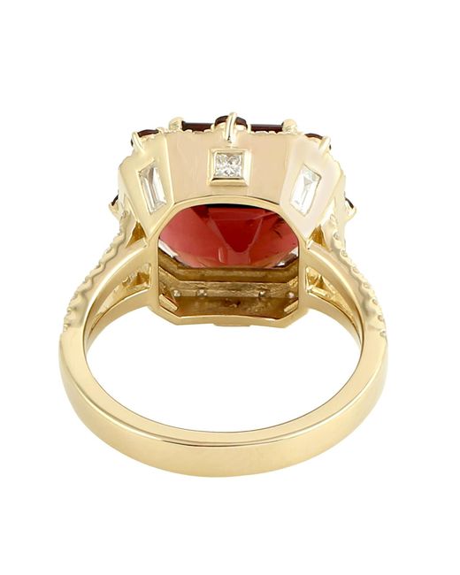 Artisan Brown Tourmaline & Diamond Statement Ring