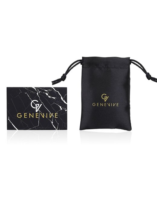 Genevive Jewelry Green Genevive Sterling Plating With Pear-Shaped Cubic Zirconia Dangle Earrings