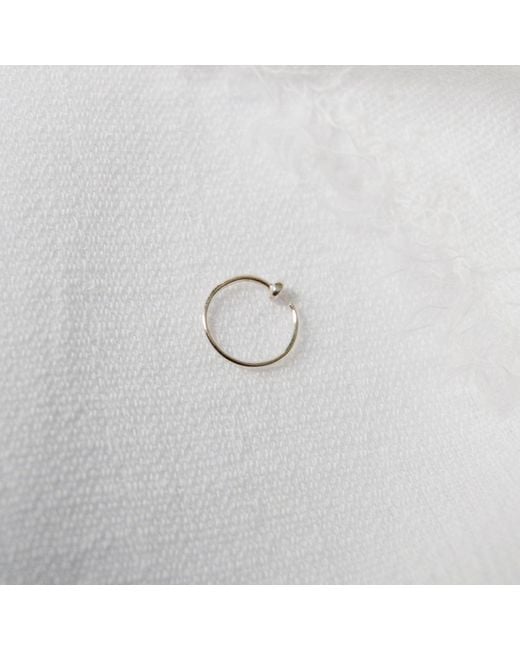 Zohreh Metallic Mini Nose Ring 9K