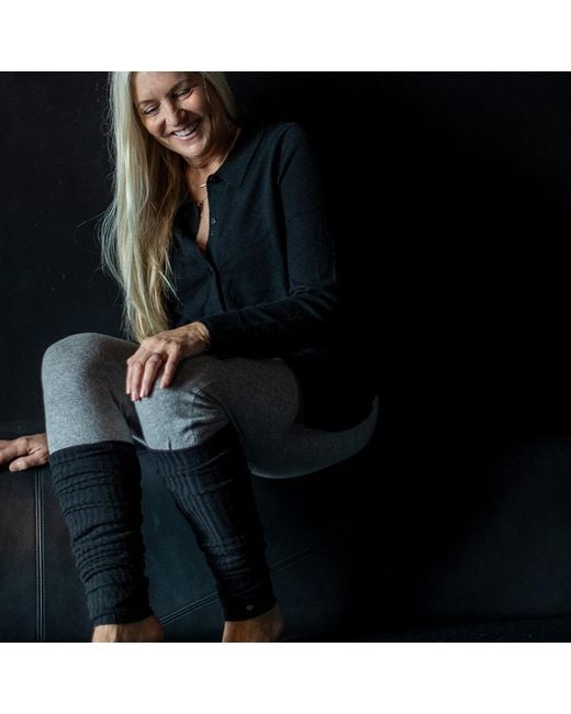 tirillm Gray Neutrals Liz Cashmere Leg Warmers Light Melange