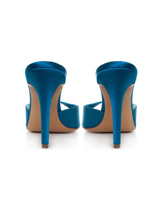 Ginissima Blue Vicky Satin, Round Toe, Petrol