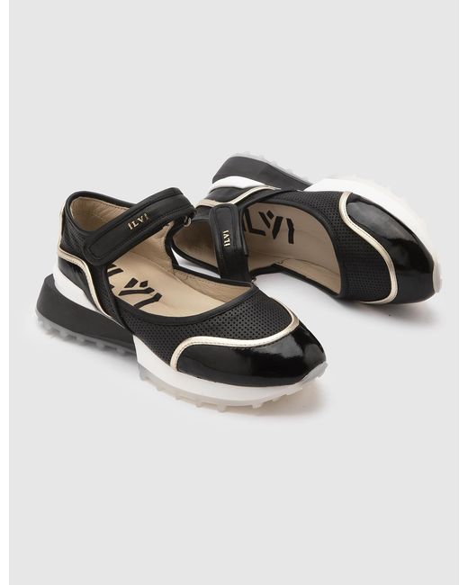 Ilvi Black Veera Patent Leather Sandal