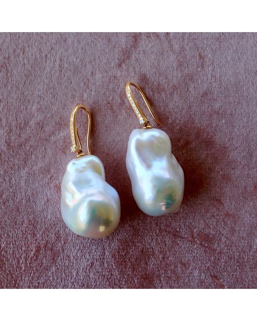 Kai Fine Jewelry Pink Solid Natural Diamond & Baroque Pearl Convertible Drop Earrings