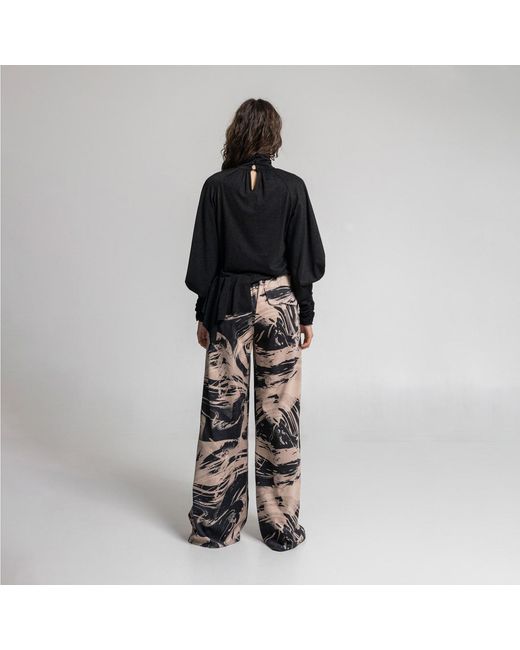 ARTISTA Black Onix Draped Turtleneck