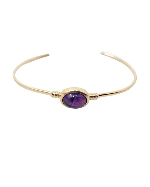 Harfi Metallic Vermeil Amethyst February Birthstone Bangle