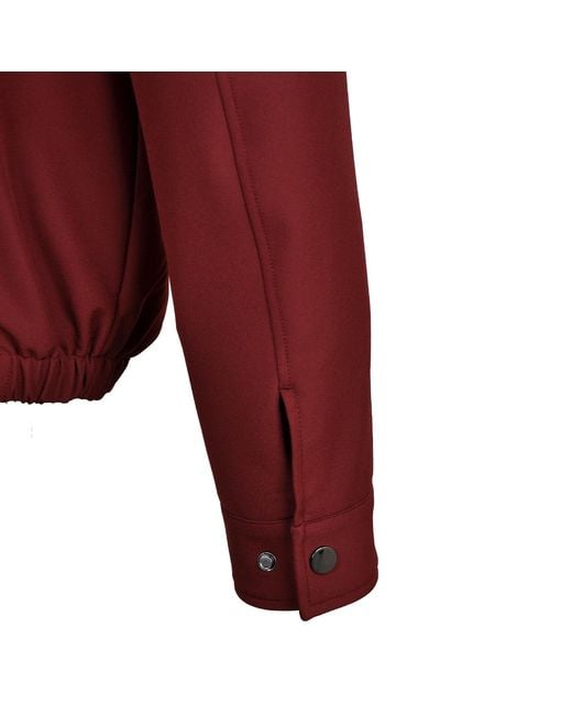 DAVID WEJ Red Ashford Relaxed Zip Through Jacket for men