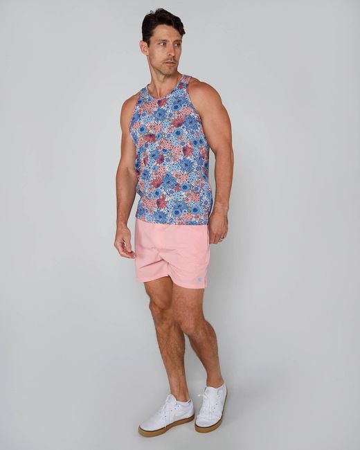 Lords of Harlech Blue Tedford Garden Party Tank for men