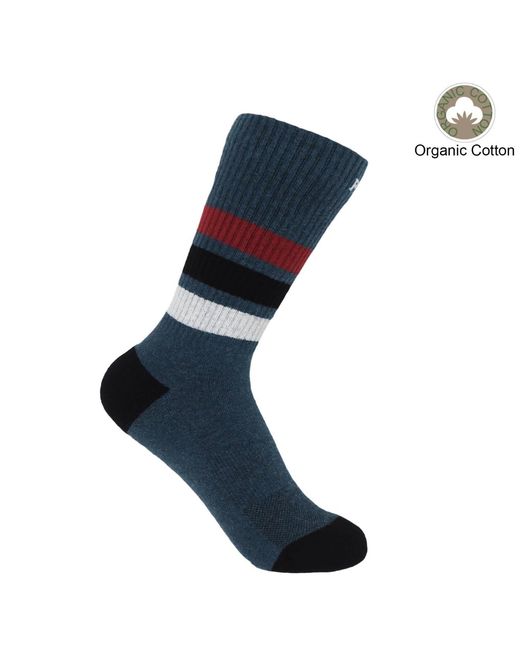 Peper Harow - Made in England Blue Organic Striped Sport Socks Bundle