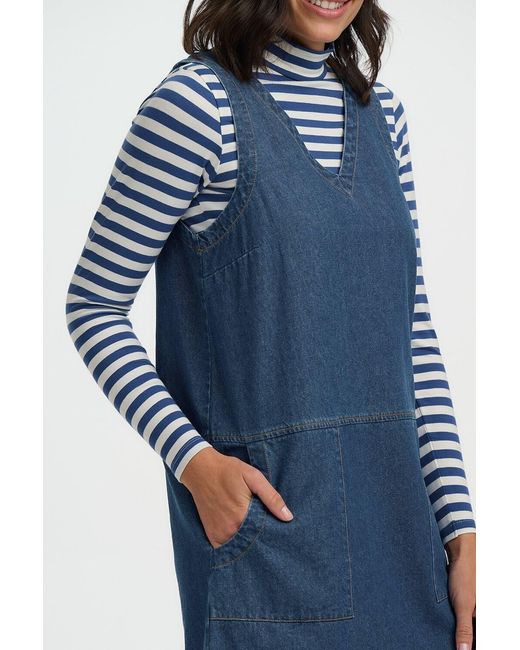 Sugarhill Blue Cecil Tunic Dress Mid Denim