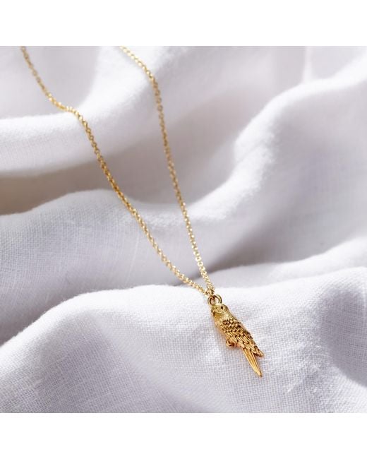 Posh Totty Designs Metallic Plated Soulmate Parrot Charm Necklace