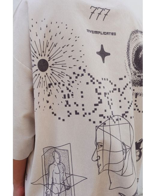 mysimplicated White Neutrals Oversized T-Shirt