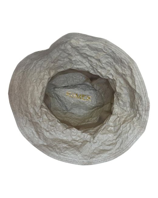 Romer Millinery Gray Neutrals Morphy Moldable Natural Linen Travel Trilby