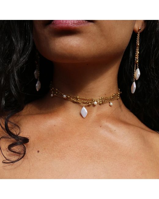 Marquise Swim Metallic Necklace