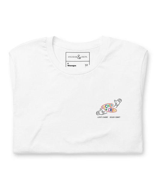 Anchor and Crew White Enjoy Craft Dial-A-Local Organic Cotton T-Shirt