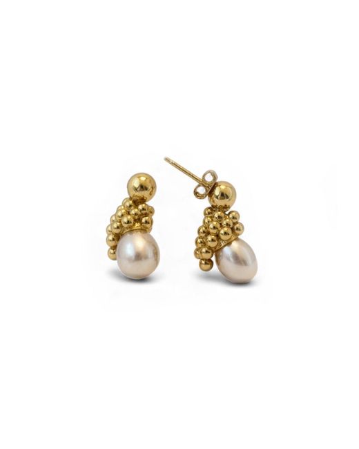 Martina Rozenberg Smira Jewelry Metallic Pearl Cascade Earrings