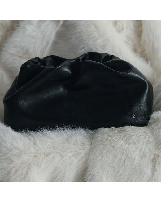 Sd Collection Black Cove Ruched Clutch