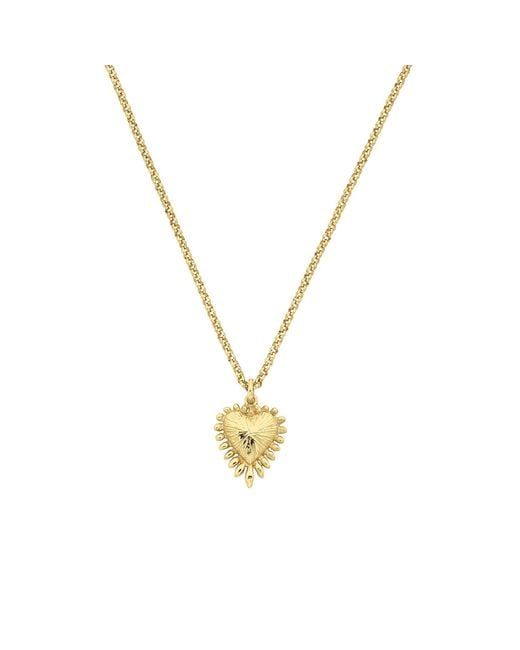 Zoe & Morgan Metallic Mini Heart Rays Necklace