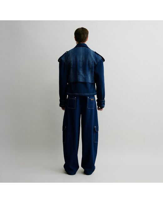 Luroq London Blue Graphic Panel Field Trousers