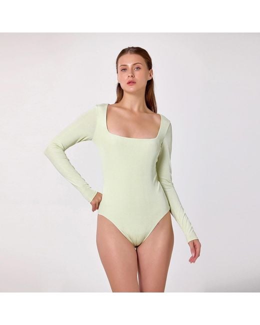 Smart and Joy Pink Square-Neck Bodysuit- Neutrals