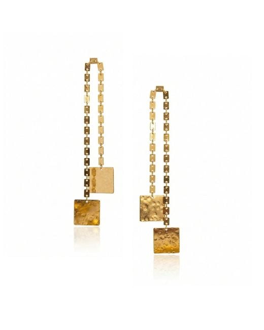 Jaredjamin Metallic Euclid Dangle Earrings